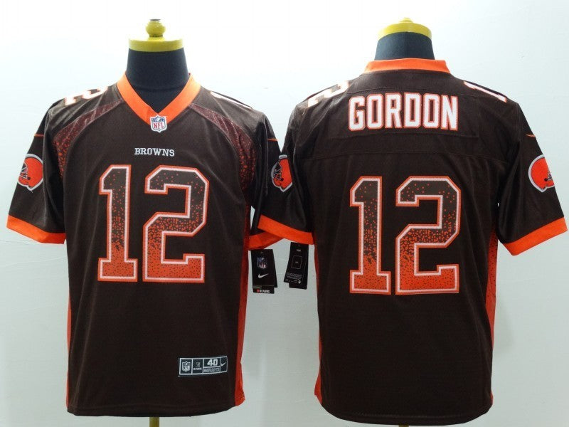 Men's Cleveland Browns Josh Gordon #12 Brown Game Jerseys