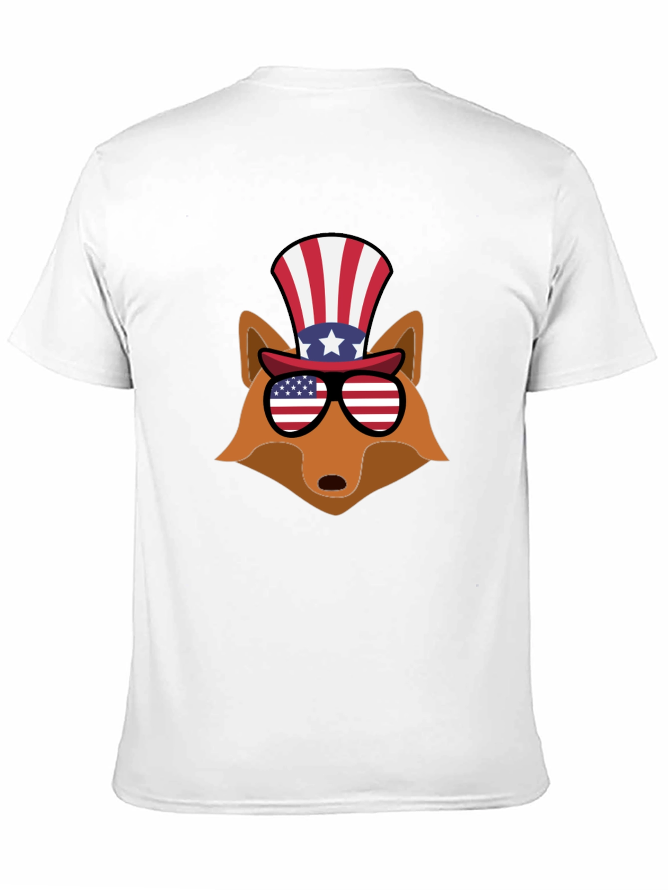Patriotic Fox Graphic Tee - USA Celebration