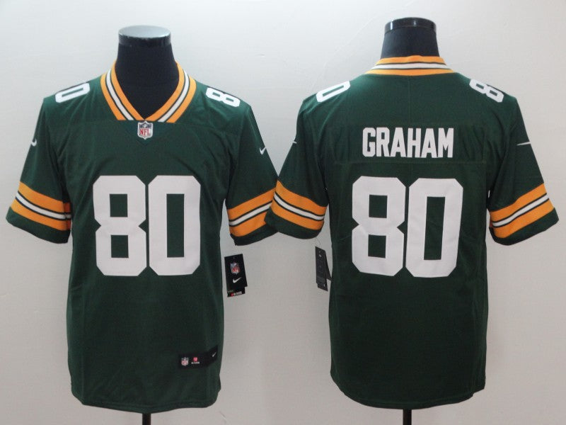 Men's Green Bay Packers Jimmy Graham #80 Green Game Jerseys