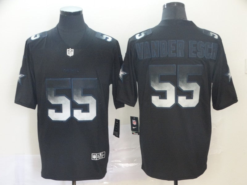 Men's Dallas Cowboys Leighton Vander Esch #55 Black Team Game Jerseys