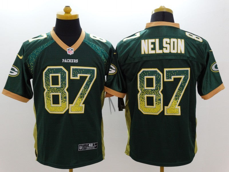 Men's Green Bay Packers Jordy Nelson #87 Green Game Jerseys