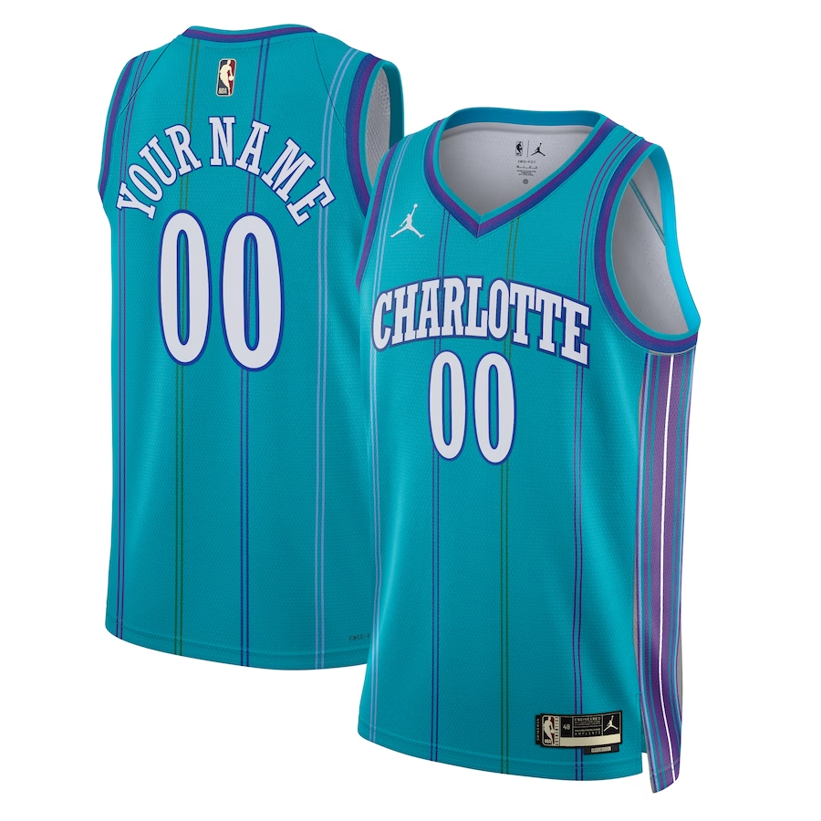 Men's Charlotte Hornets Teal 2023/24 Custom Swingman Jerseys - Classic Edition
