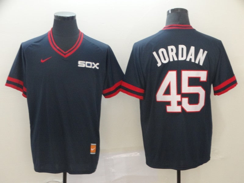 Men's Chicago White Sox Michael Jordan #45 Navy Replica Baseball Jerseys
