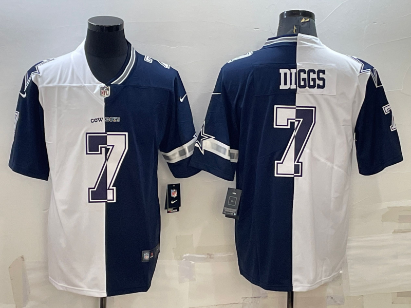 Men's Dallas Cowboys Trevon Diggs #7 White/Navy Player Jerseys