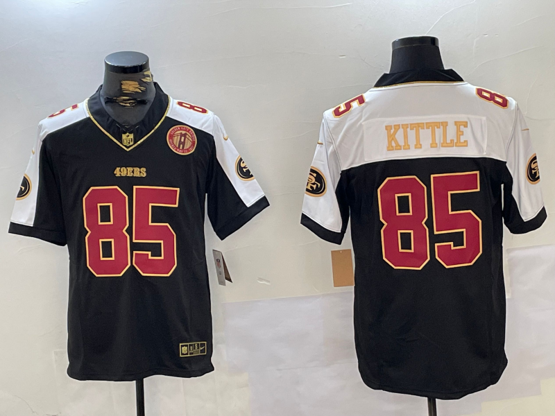 Men's San Francisco 49ers George Kittle #85 Black Alternate Player Jerseys