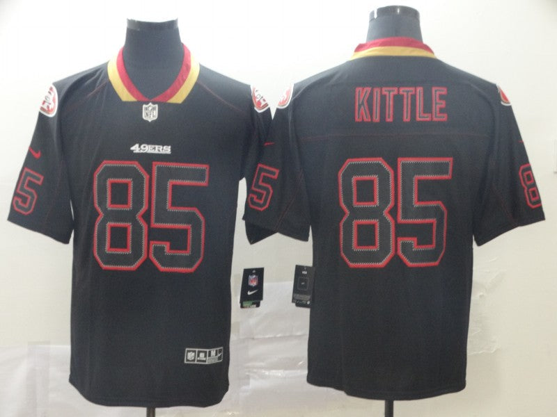 Men's San Francisco 49ers George Kittle #85 Black Player Game Jerseys