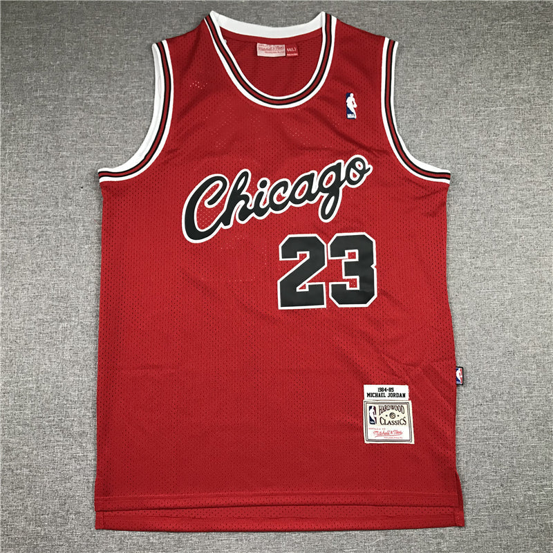 Men's Chicago Bulls Michael Jordan Red 1984-85 Hardwood Classics Jerseys