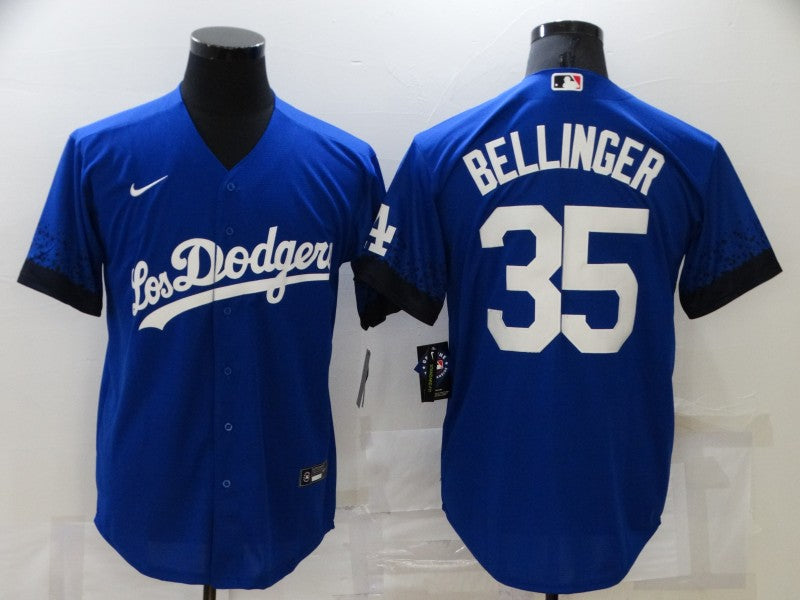 Men's Los Angeles Dodgers Cody Bellinger #35 Blue Stitched Jerseys