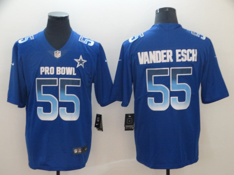 Men's Dallas Cowboys Leighton Vander Esch #55 Blue All Star Game Jerseys