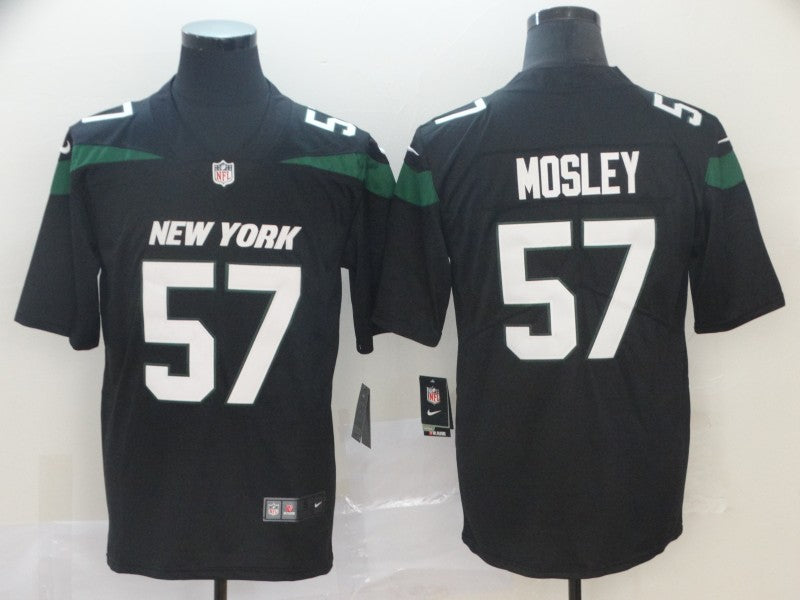 Men's New York Jets C. J. Mosley #57 Black Game Jerseys