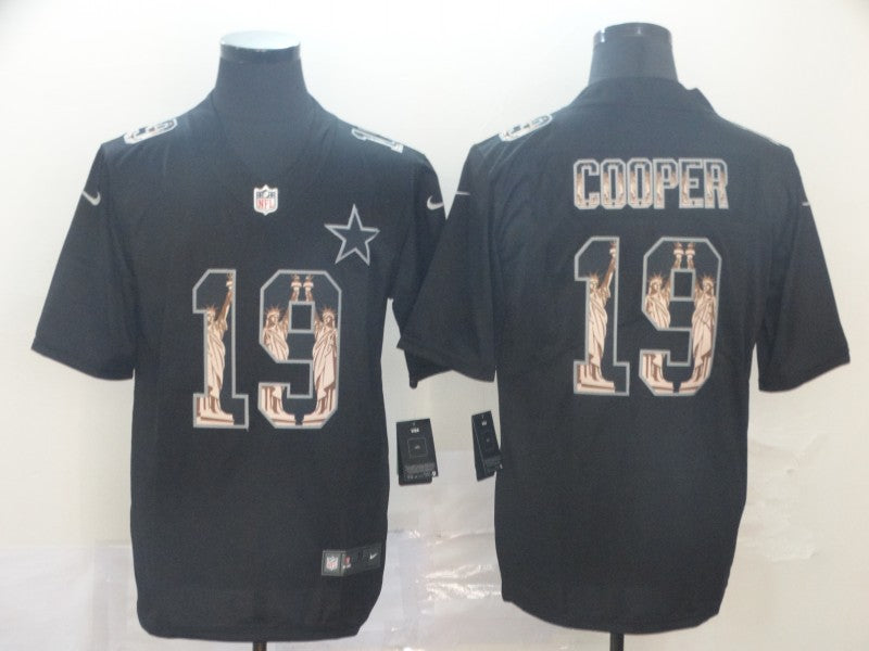 Men's Dallas Cowboys Amari Cooper #19 Black Authentic Player Game Jerseys