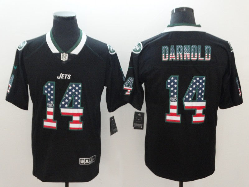 Men's New York Jets #14 Sam Darnold Black Game Player Jerseys
