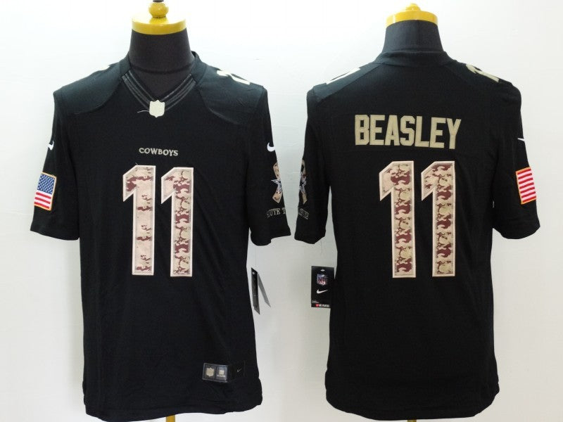 Men's Dallas Cowboys Cole Beasley #11 Black Game Player Jerseys