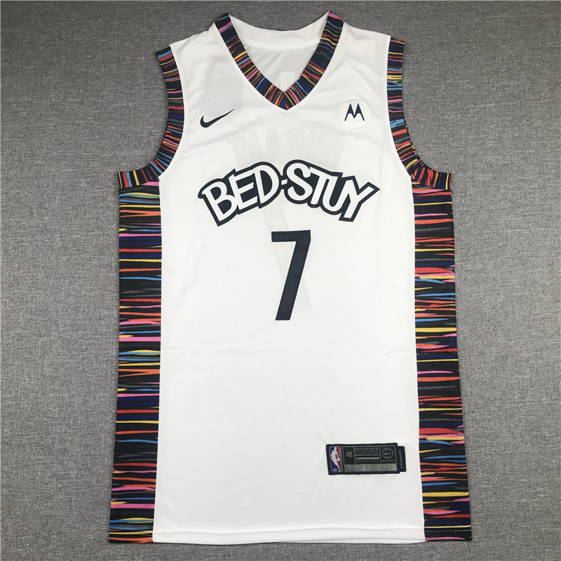Men's Brooklyn Nets Kevin Durant #7 White Swingman Jerseys - City Edition