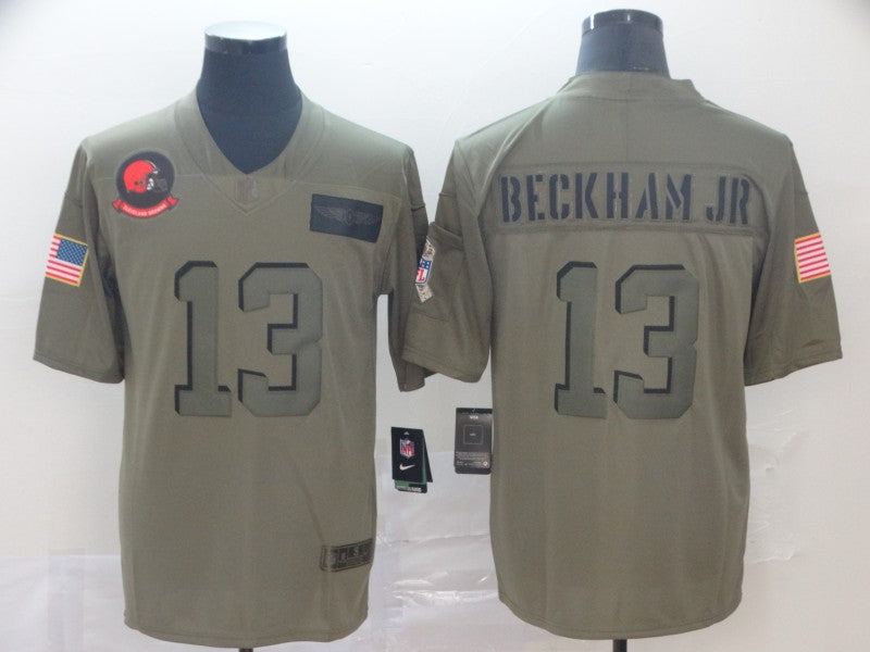 Men's Cleveland Browns Odell Beckham Jr. Olive Game Jerseys