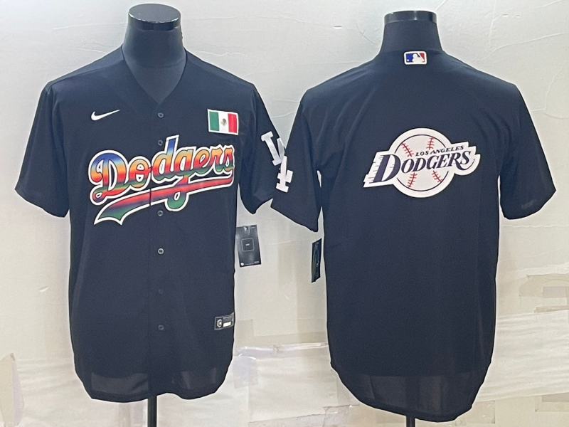 Men's Los Angeles Dodgers Black Replica Player Jerseys