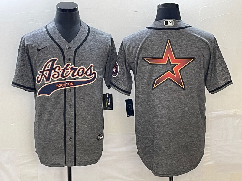 Men's Houston Astros Gray Joint Edition Replica Authentic Jerseys