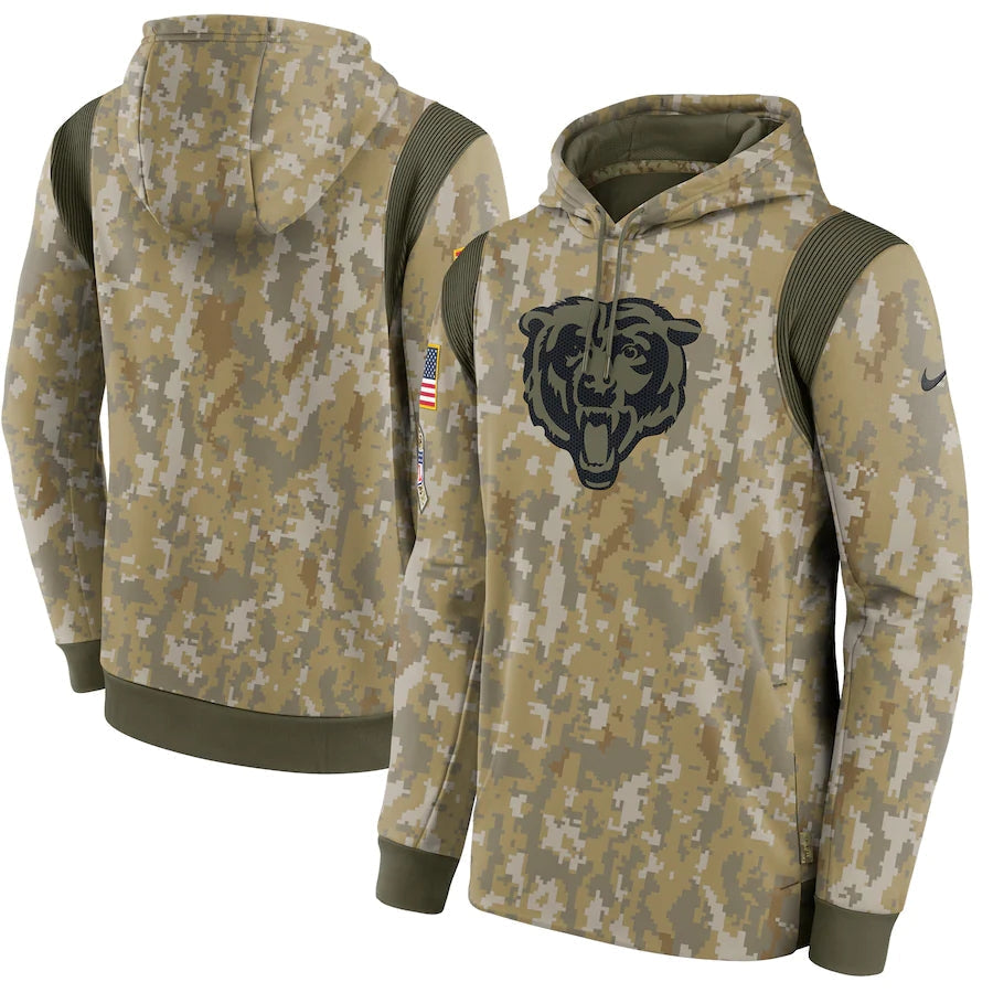 Men's Chicago Bears NFL 2021 Salute to Service Hoodie1 Camouflage