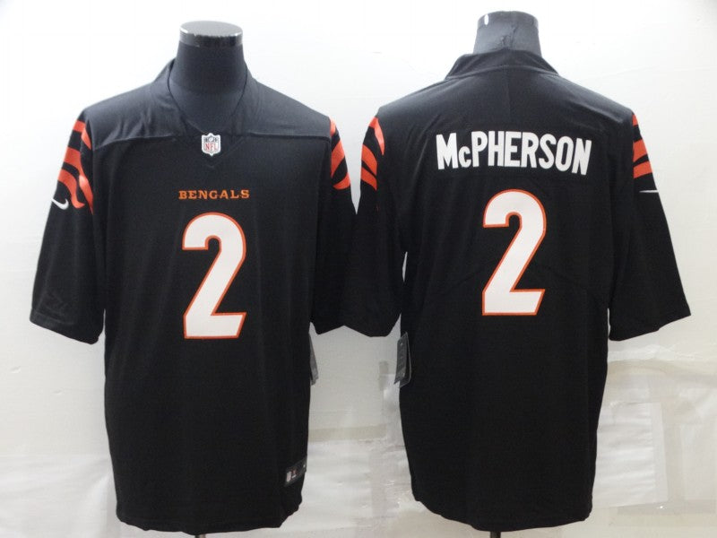 Men's Cincinnati Bengals Evan McPherson #2 Black Game Jerseys