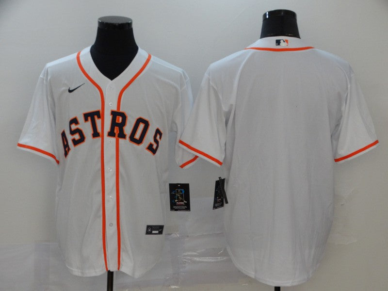 Men's Houston Astros White Home Replica Blank Jerseys