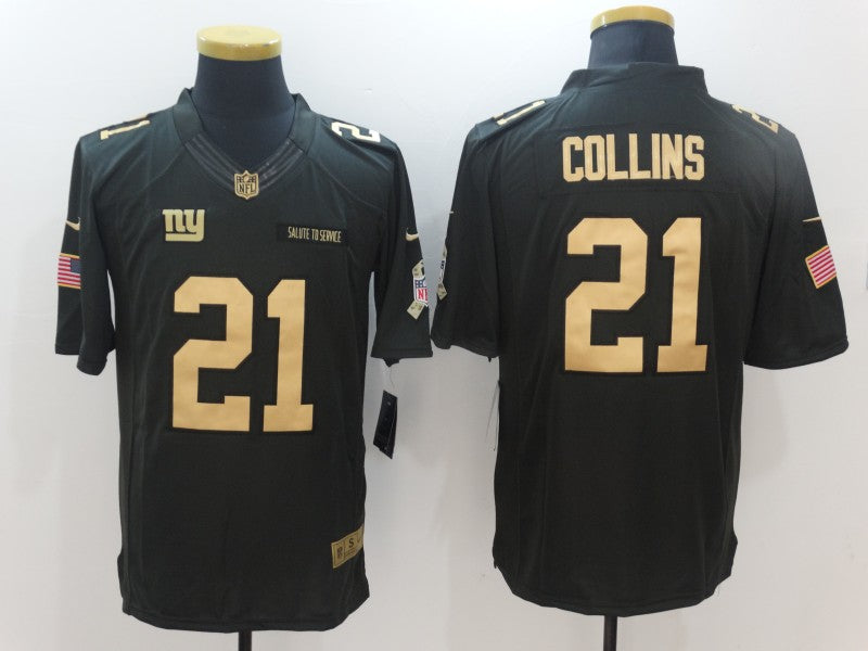 Men's New York Giants Landon Collins #21 Black Game Jerseys