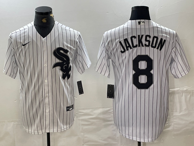 Men's Chicago White Sox Bo Jackson #8 White Replica Player Jerseys