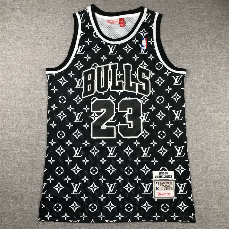 Men's Chicago Bulls Michael Jordan Mitchell & Ness Black 1997-98 Hardwood Classics Authentic Jerseys
