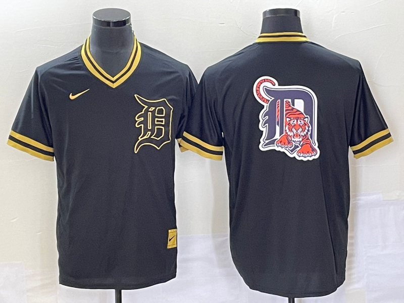 Men's Detroit Tigers Black Replica Team Jerseys