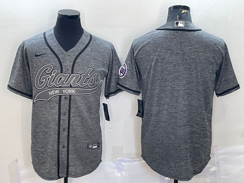 Men's New York Giants Gray Blank Jerseys