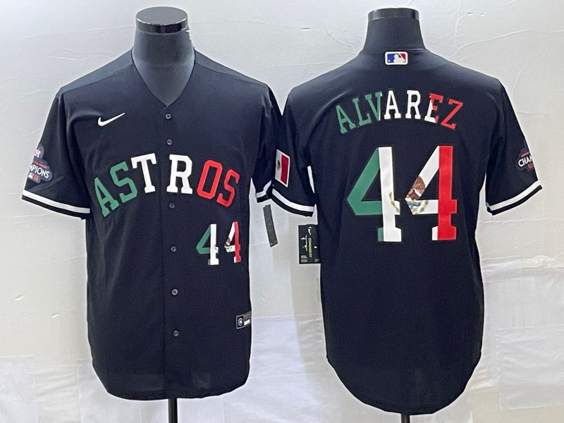 Men's Houston Astros Yordan Alvarez #44 Black Alternate Replica Player Jerseys