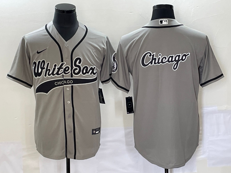 Men's Chicago White Sox Gray Replica Game Jerseys Joint Edition