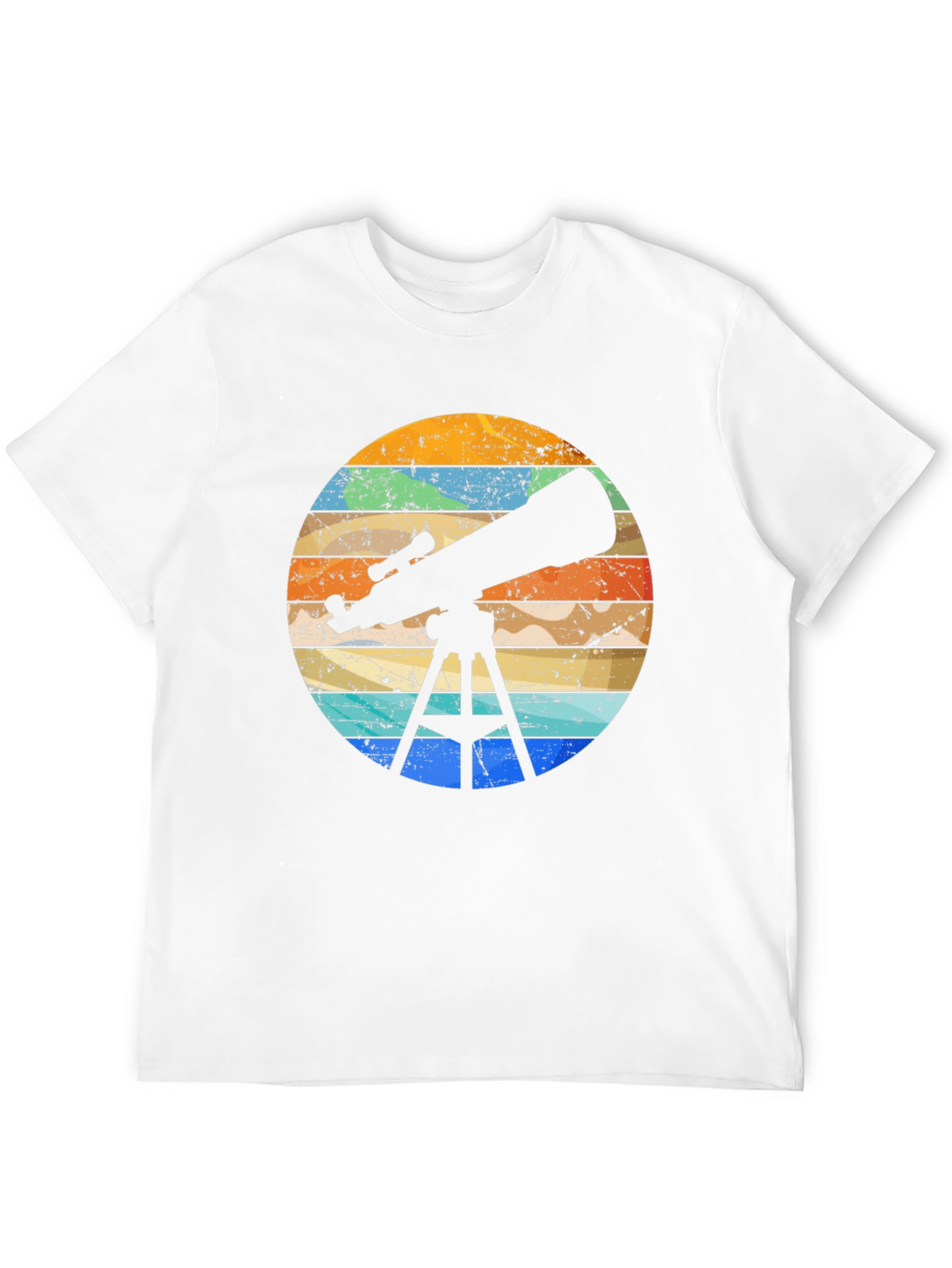 Telescope Silhouette Graphic T-Shirt - Astronomy Lover
