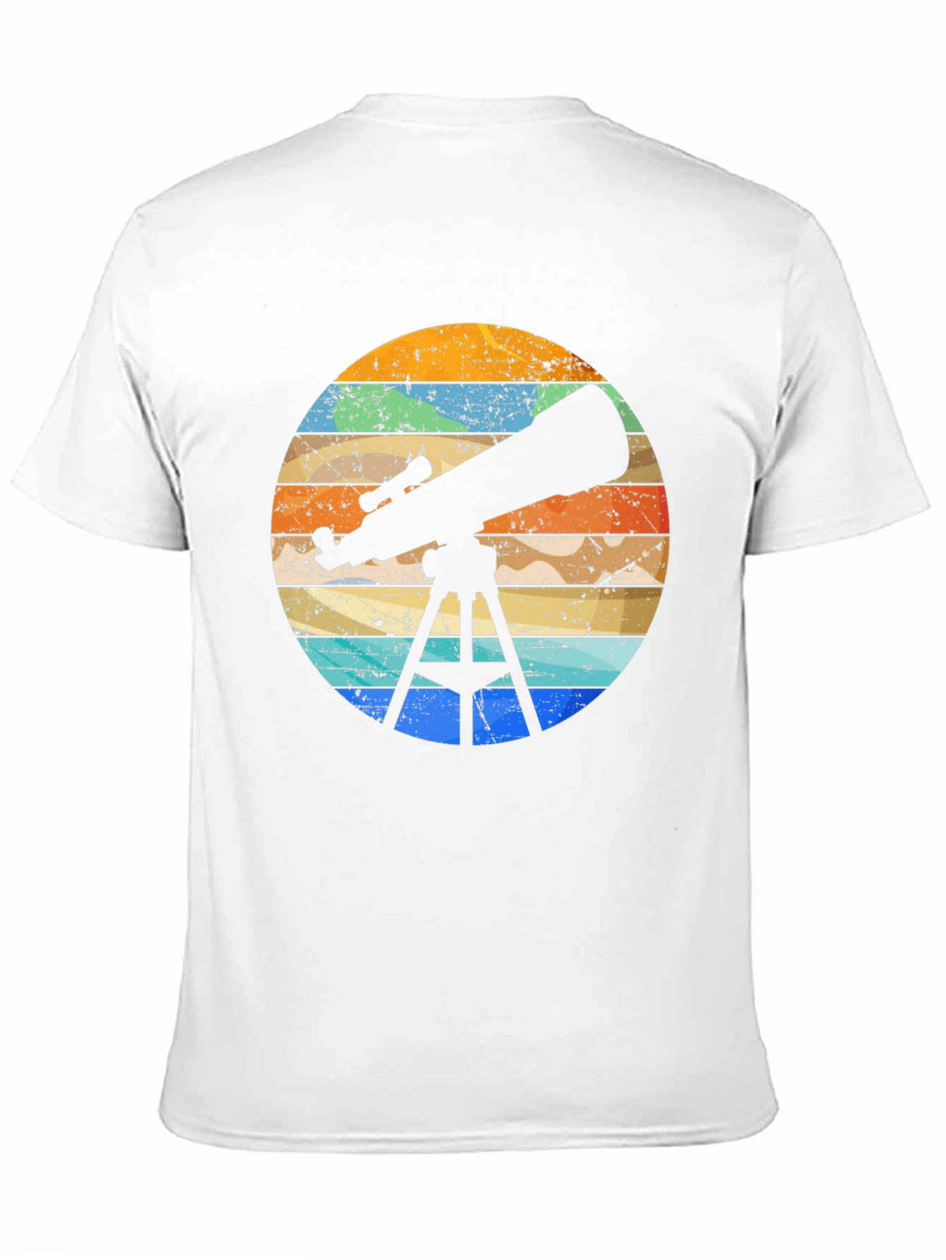 Telescope Silhouette Graphic T-Shirt - Astronomy Lover