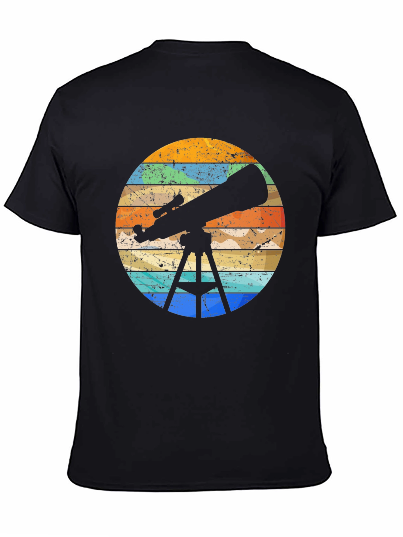 Telescope Silhouette Graphic T-Shirt - Astronomy Lover
