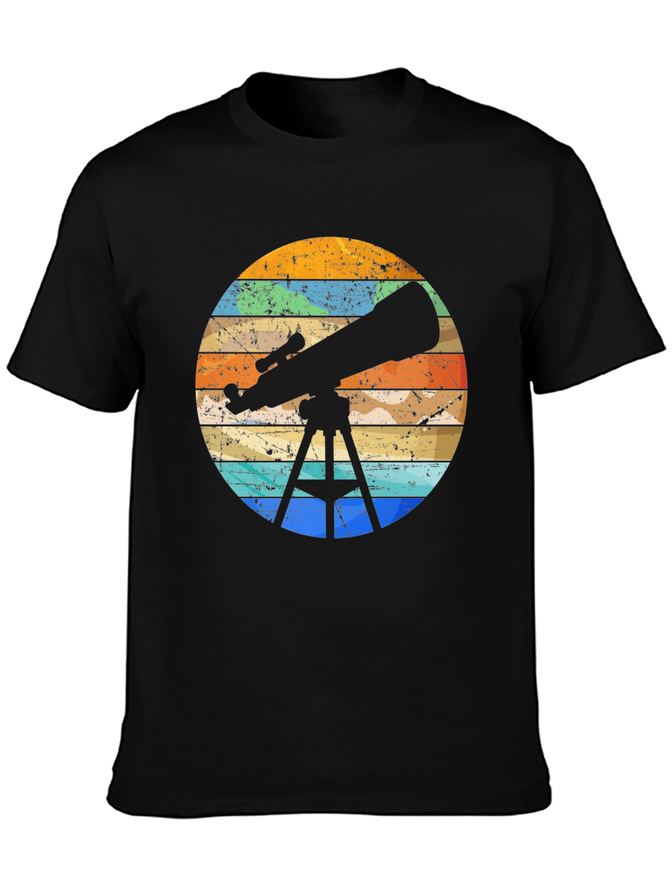 Telescope Silhouette Graphic T-Shirt - Astronomy Lover