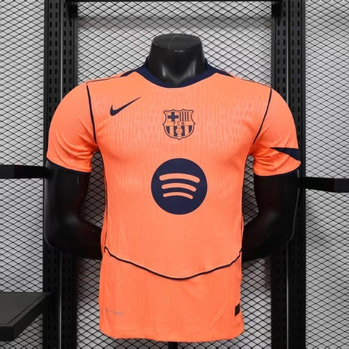 2025-26 Barcelona Second Away Orange Player Version Jersey - Men's