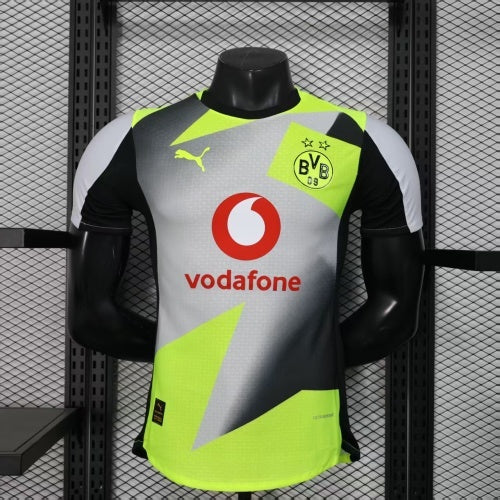 2025-26 Dortmund Second Away Fluorescent Green Player Version Jersey-Men's