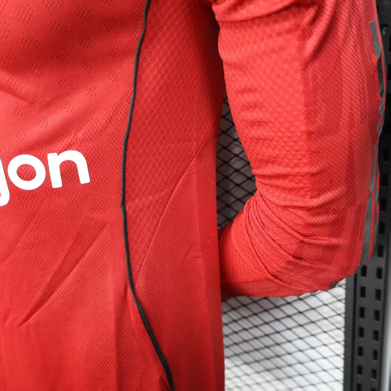 2025-26 Manchester City Home Red Long Sleeve Player Edition Jersey - Men