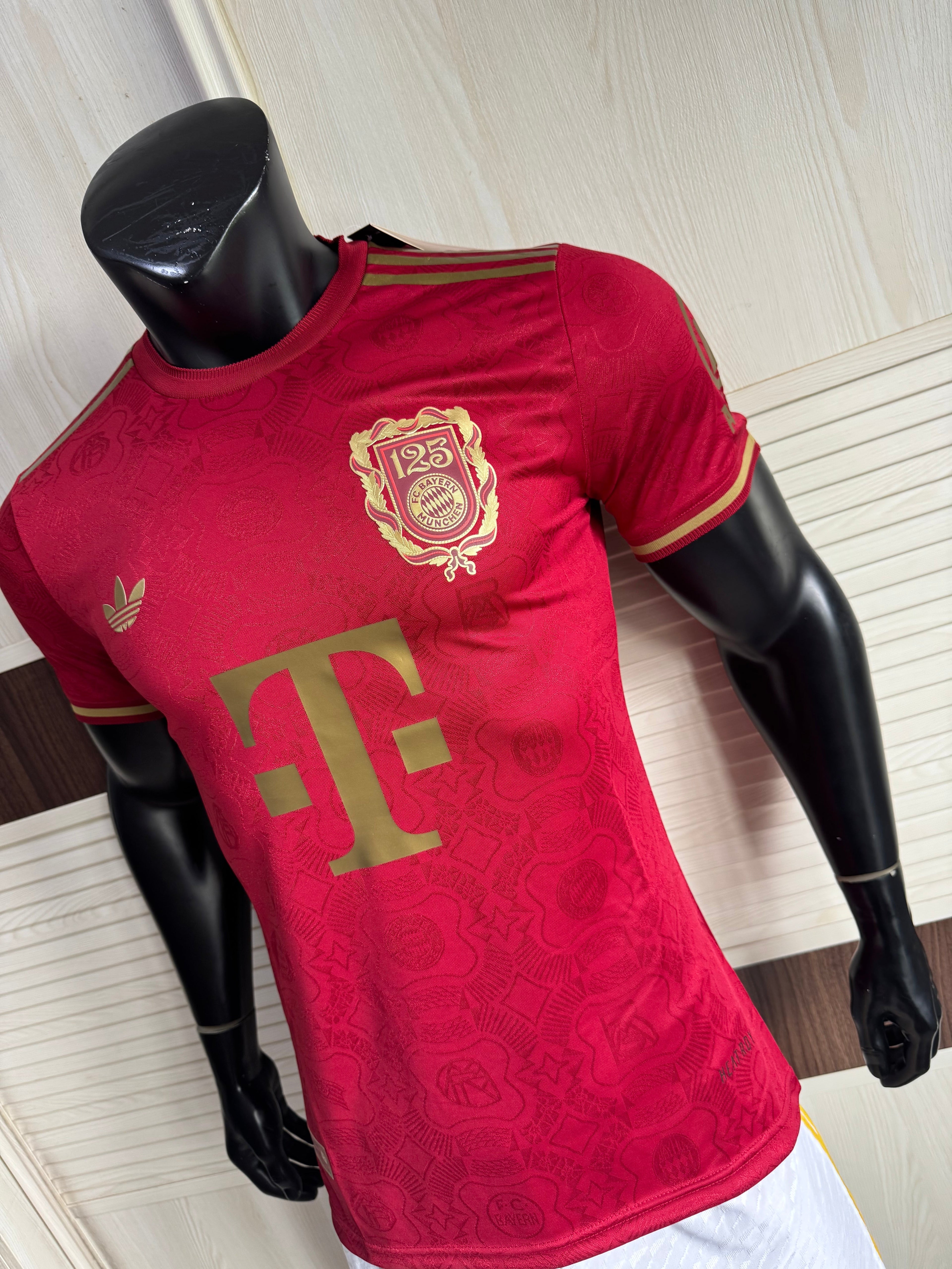 Bayern red 125th anniversary commemorative edition player version jersey