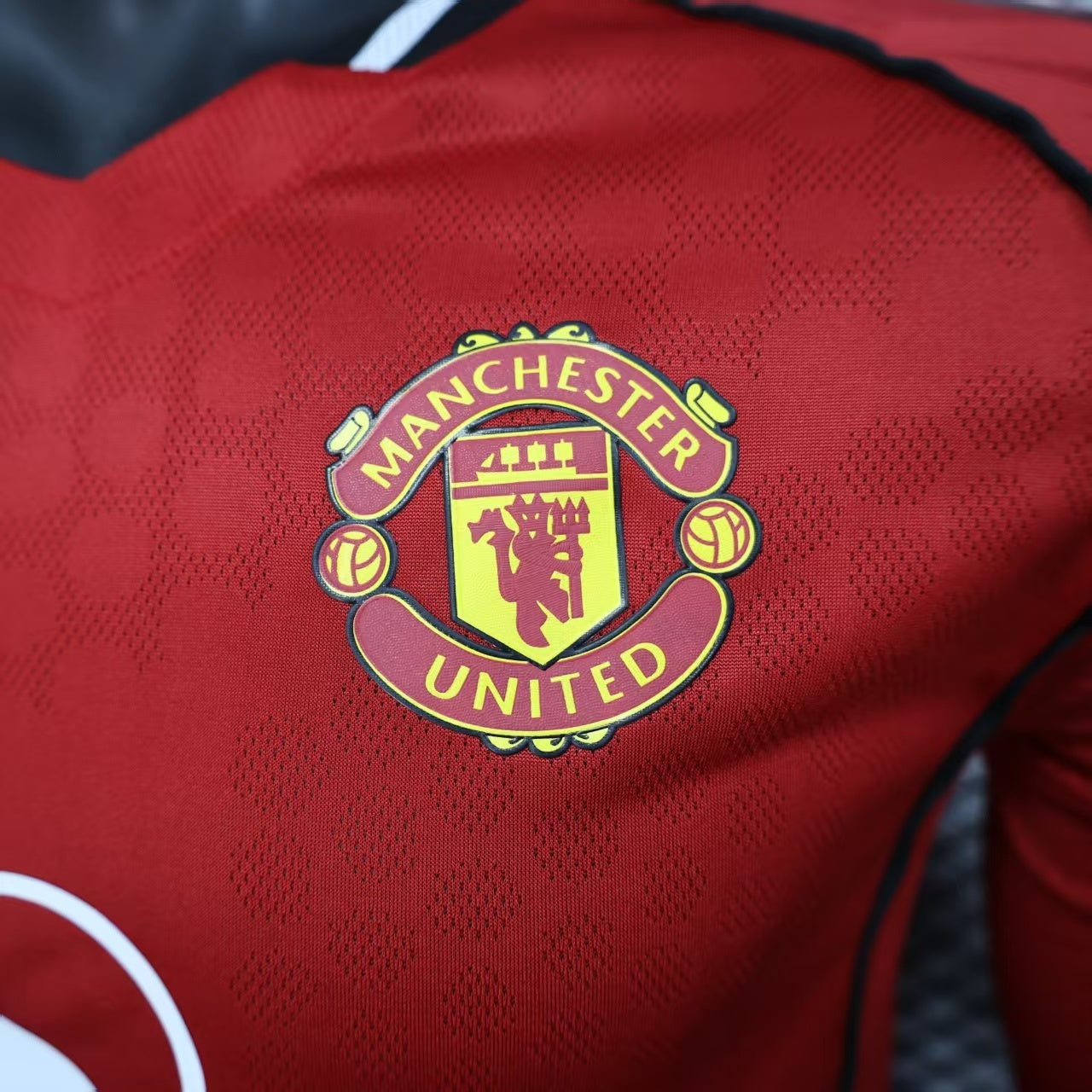 2025-26 Manchester City Home Red Long Sleeve Player Edition Jersey - Men