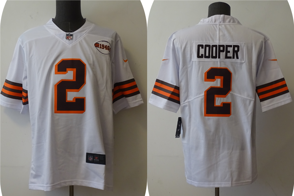 Men's Cleveland Browns Amari Cooper #2 White 1946 Collection Alternate Vapor Limited Jerseys