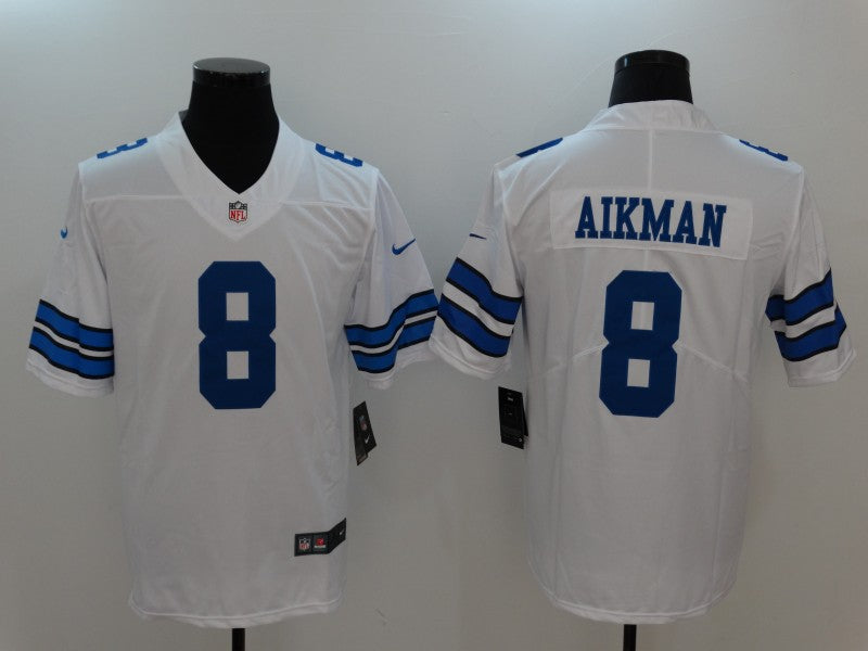 Men's Dallas Cowboys Troy Aikman #8 White Game Jerseys