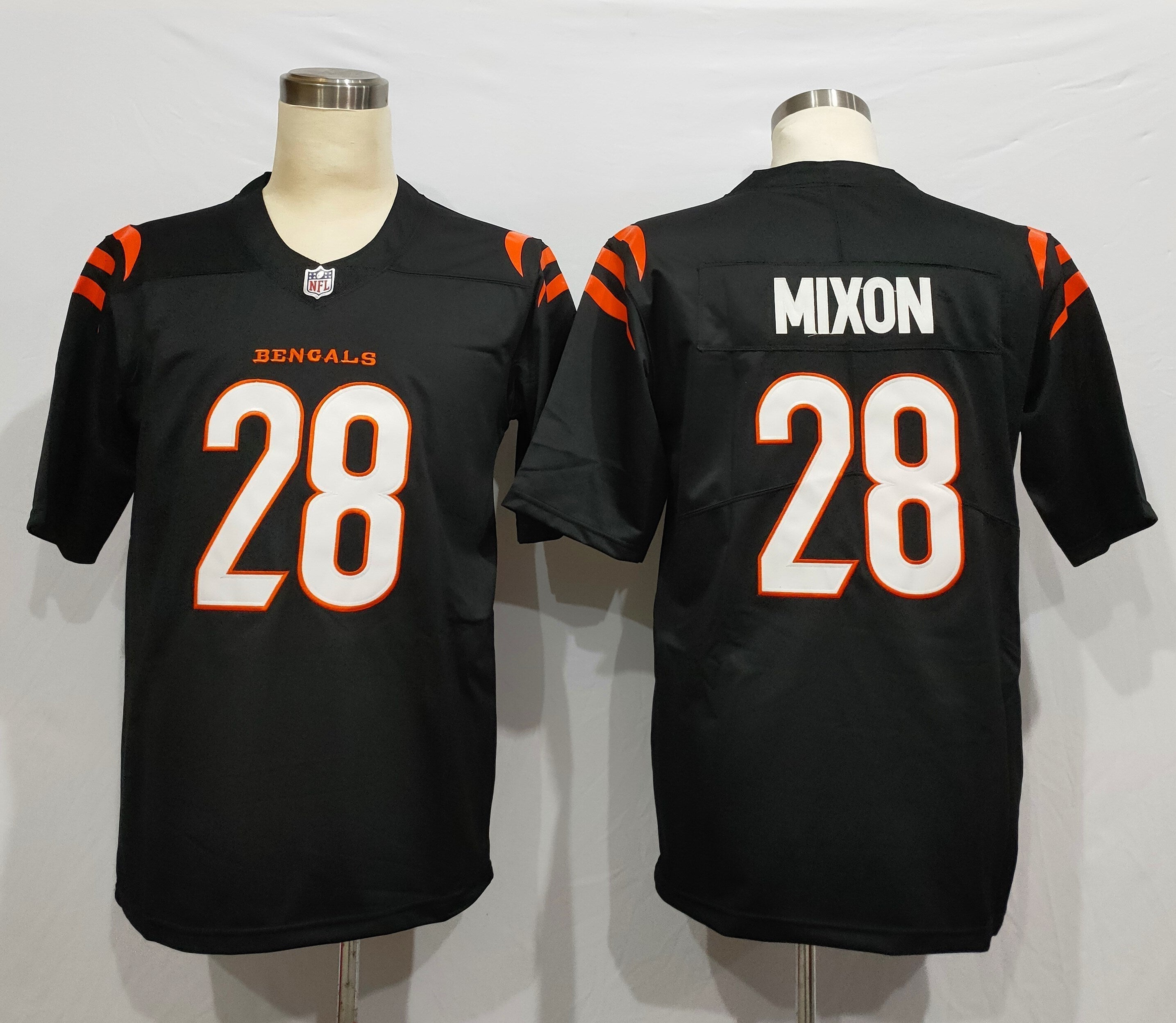Men's Cincinnati Bengals Joe Mixon #28 Black Game Player Jerseys