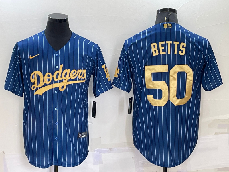 Men's Los Angeles Dodgers Mookie Betts #50 Blue Player Jerseys