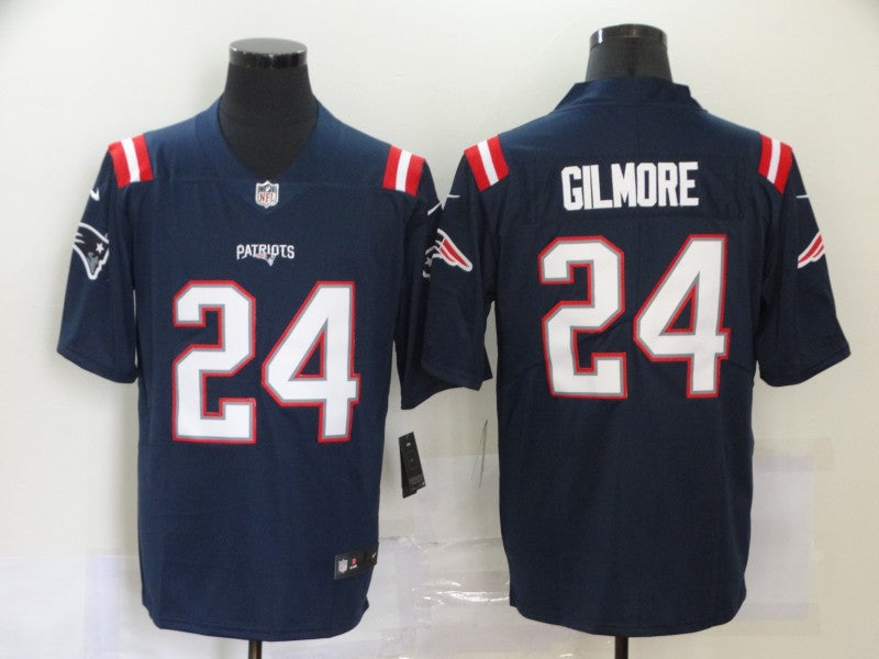 Men's New England Patriots Stephon Gilmore #24 Navy Game Jerseys