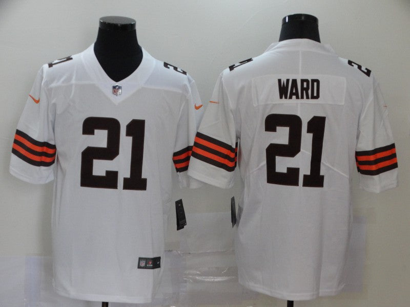 Men's Cleveland Browns Denzel Ward #21 White Game Jerseys