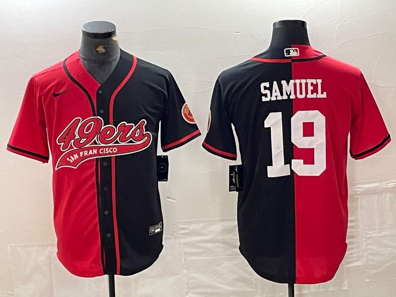 Men's San Francisco 49ers Deebo Samuel #19 Red/Black Game Player Jerseys Joint Edition
