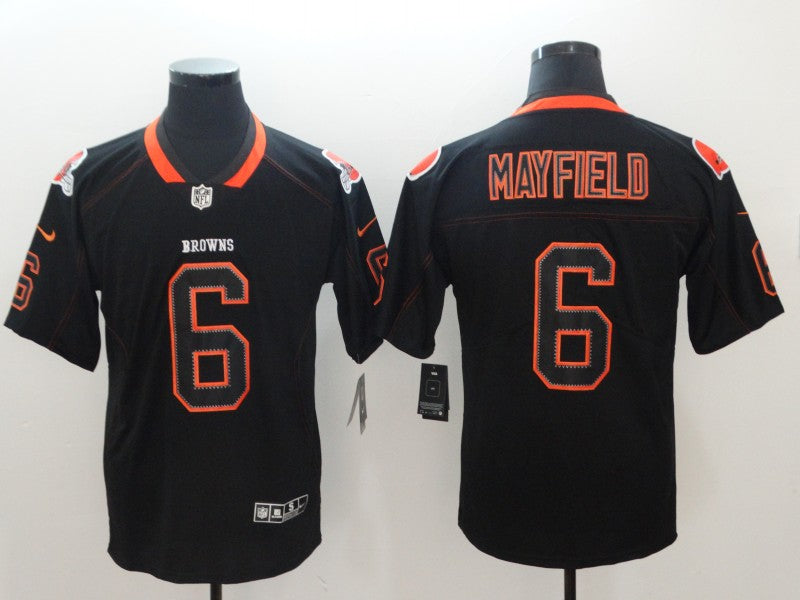 Men's Cleveland Browns Baker Mayfield Black Authentic Game Jerseys