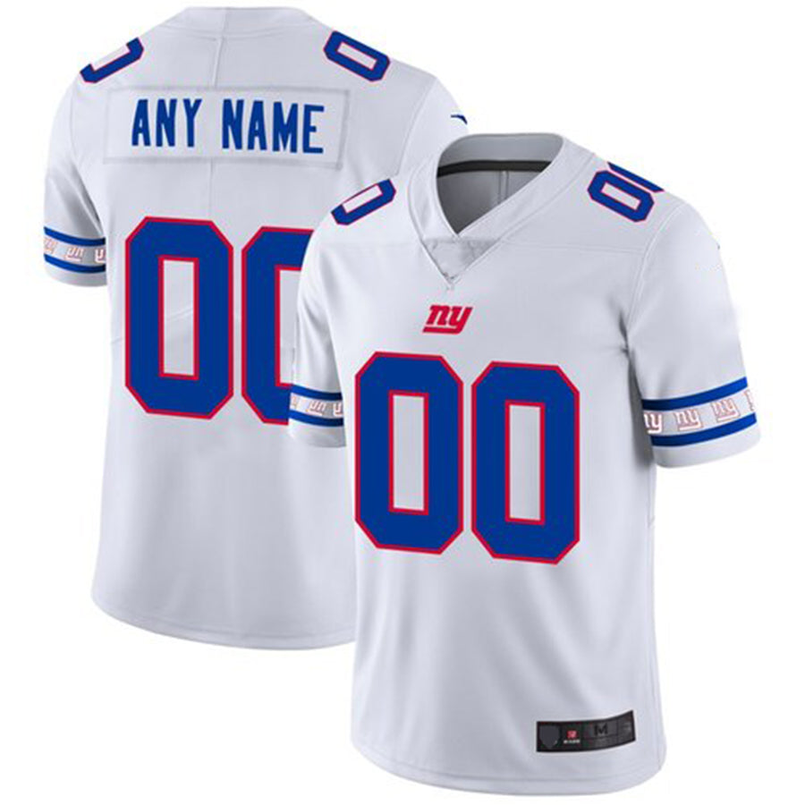 Custom1 New York Giants White Team Logo Vapor Limited Jerseys Stitched American Football Jerseys