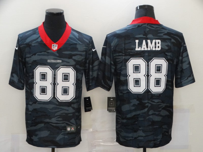 Men's Dallas Cowboys CeeDee Lamb #88 Gray Camouflage Game Jerseys